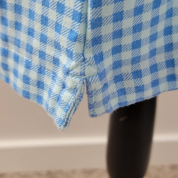 Lands' End Blue And White Gingham Check Sleeveless Jersey Swim Cover Up Dress XL - Picture 9 of 14